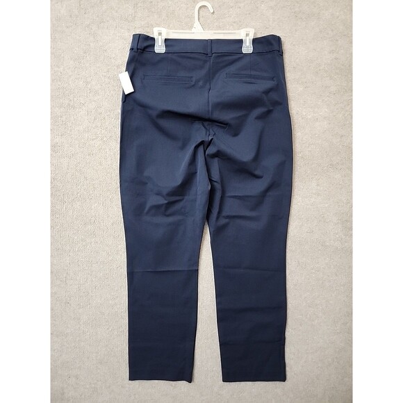 Old Navy High Rise Pixie Straight Ankle Pants Women 16 Tall Navy Blue StretchNEW - Picture 6 of 10